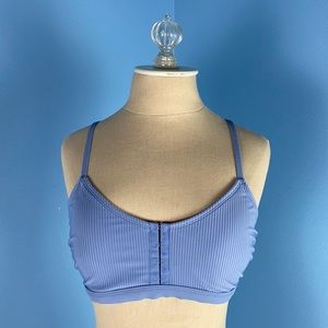 NWOT XHILARATION Periwinkle Ribbed Swim Top